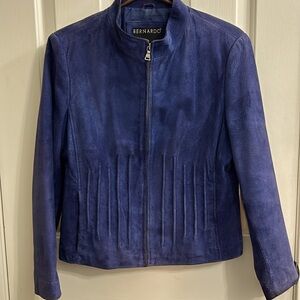 Blue suede jacket